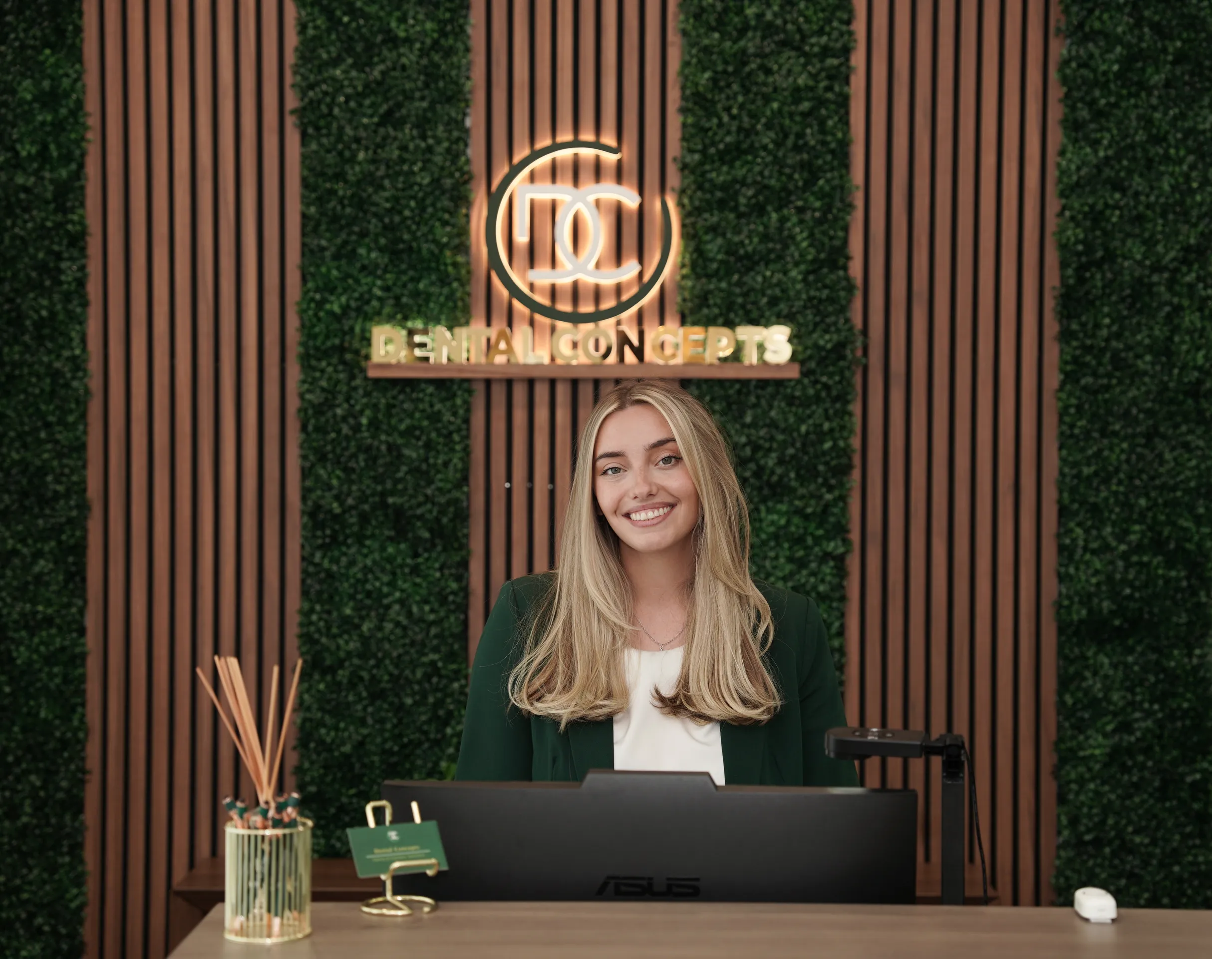 The front desk at Dental Concepts, Irving