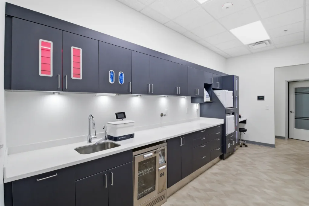 The sterilization room at Dental Concepts, Irving